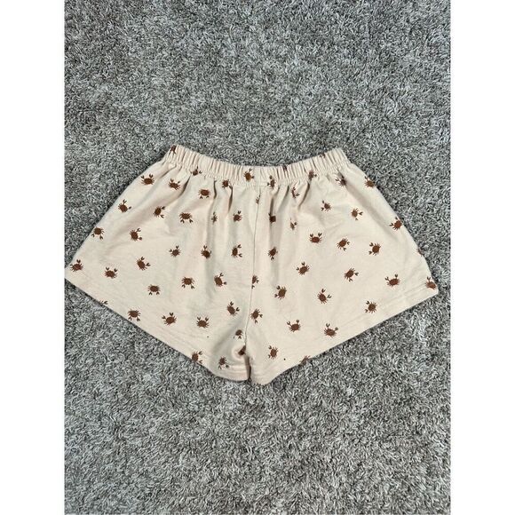Rylee + Cru Track Shorts Crab Print Unisex Kids 10-12Y Pull on Sweat Shorts Tan - Picture 3 of 8